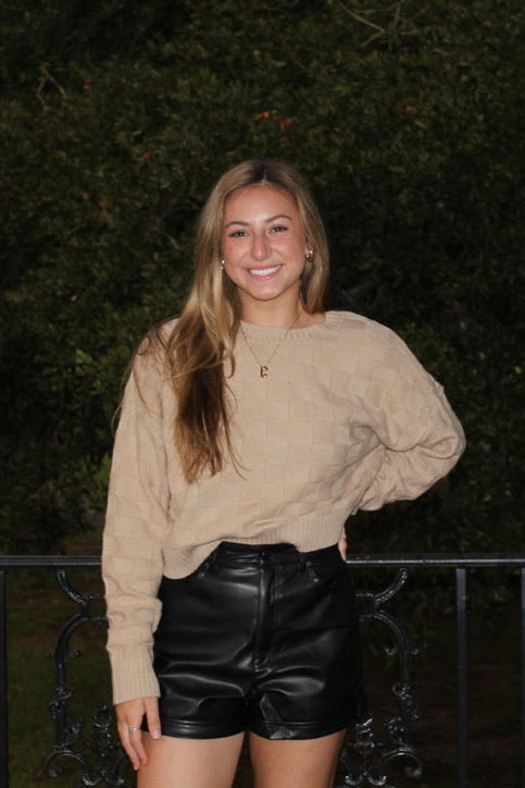 Black Leather Shorts