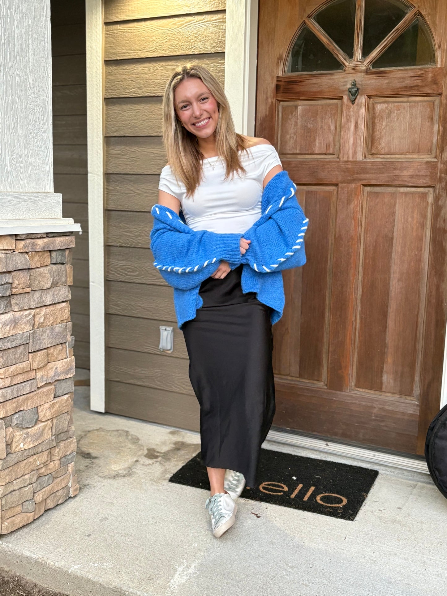 Blue Stitch Cardigan