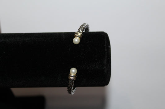 Pearl Gold & Silver Cuff